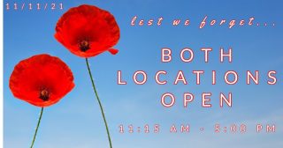 Lest we forget…🌺🌺🌺
……
……

#glasses #optical #yycsmallbusiness #retailtherapy #weloveglasses #meetmeon17th #smallbusiness #yyc #yycoptician #brassmonoclestyle #sunglasses #yycglasses #opticanlife #17thave #thecore